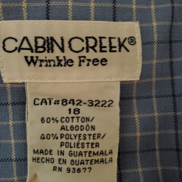 CABIN CREEK BLUE SHIRT - Picture 2 of 5